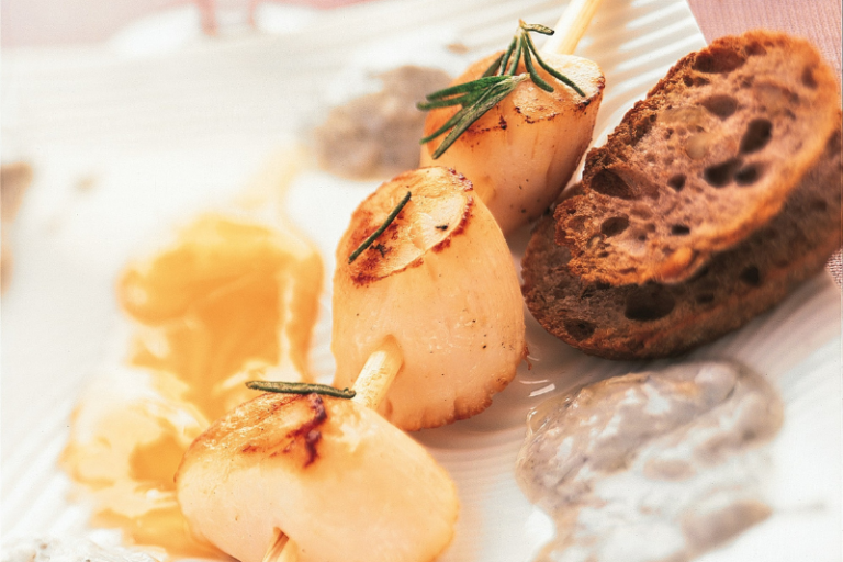 Saint-Jacques poêlées au romarin