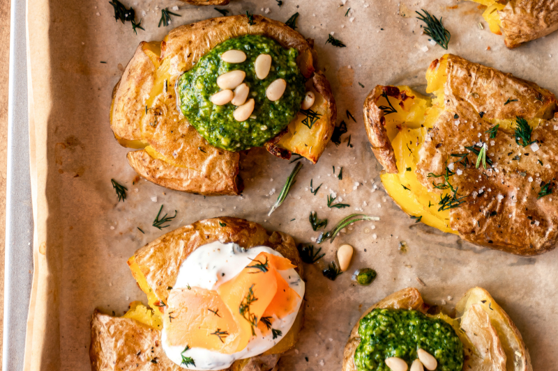 Smashed potatoes