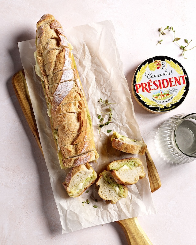 recette de Baguette au camembert façon préfou