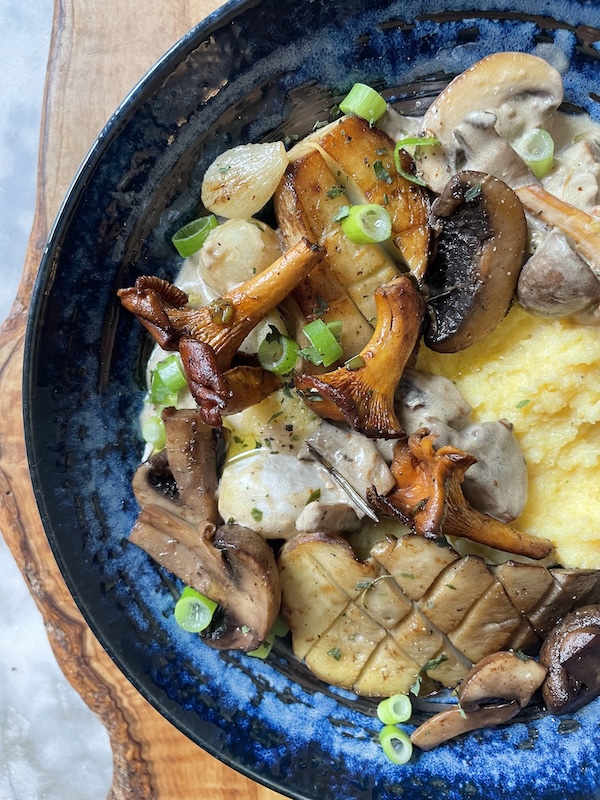 recette de Polenta aux champignons