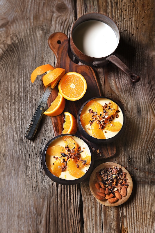 recette de Crème d’amande à l’orange
