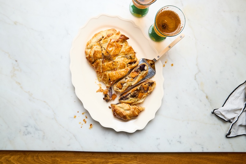 recette de Tresse feuilletée aux champignons