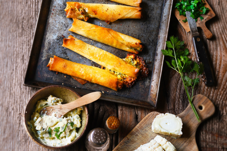 Böreks au Sainte-Maure