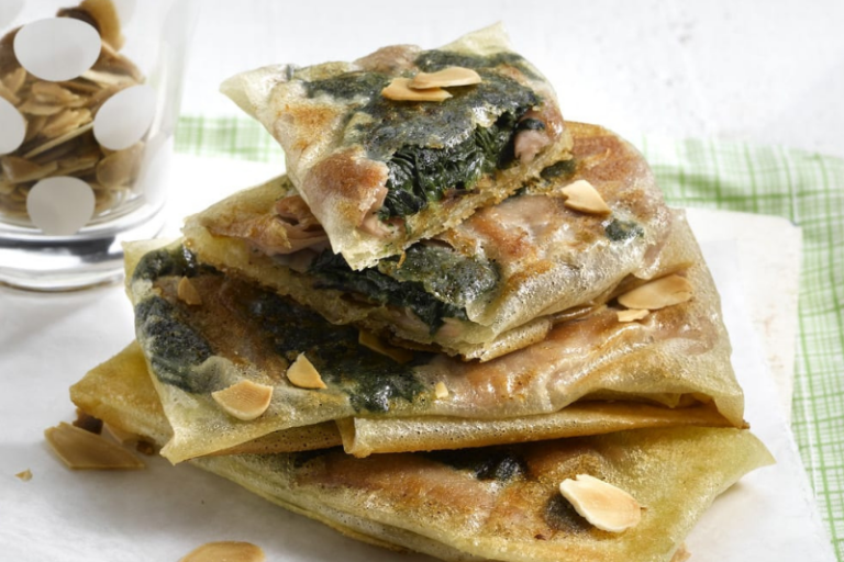 Bricks épinard-jambon-amandes