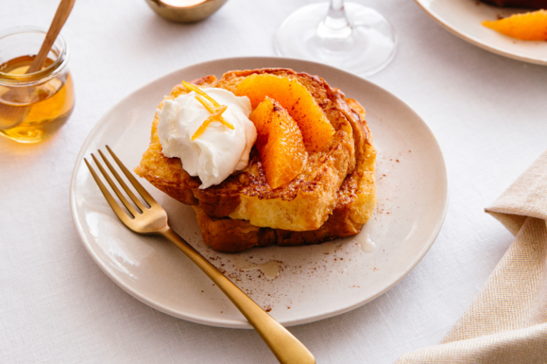 Brioche perdue aux oranges et à la cannelle