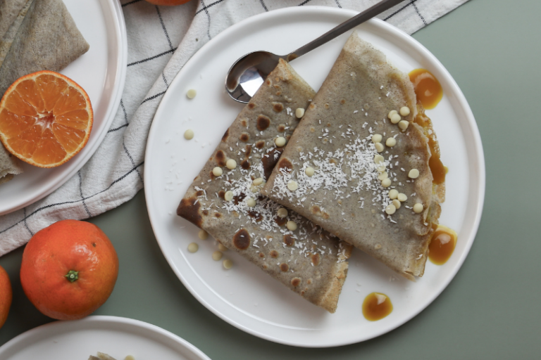 Crêpes au coulis de mangue