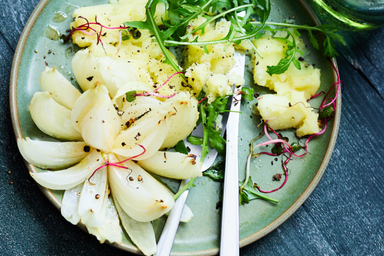 Fleurs d’oignons Sunions rôties