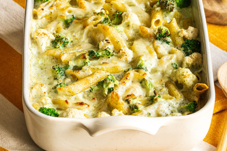 Gratin de penne végétales aux brocolis
