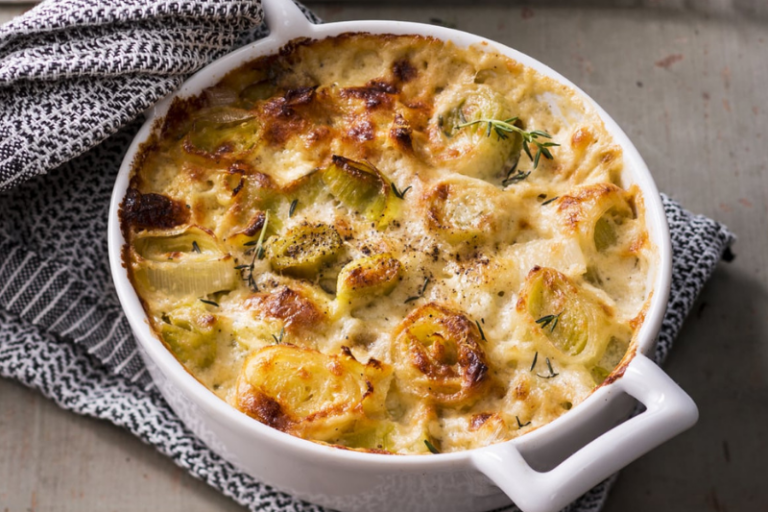 Gratin de poireaux au Parmesan