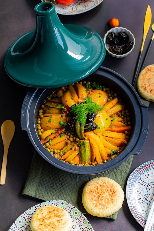 recette de Tajine de légumes aux pruneaux