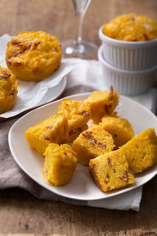 recette de Mini-cakes de potimarron au chorizo