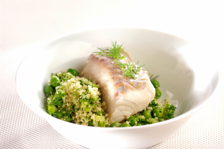 Merlu en compagnie verte