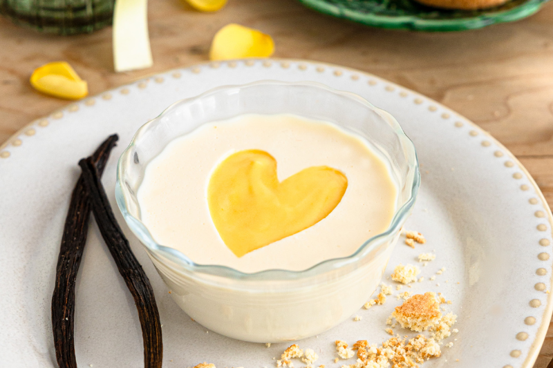 Panna cotta coeur de fruits