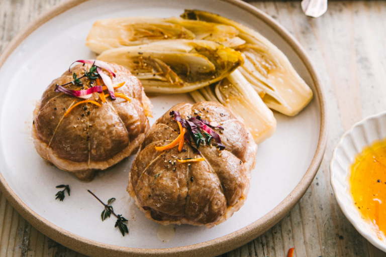 Paupiettes de veau et risotto de coquillettes