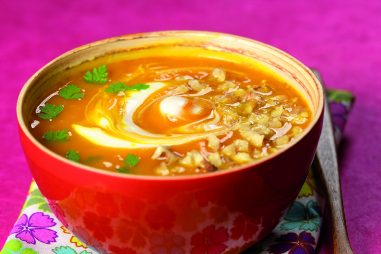 Soupe de potimarron aux noix