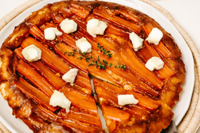 Tatin de carottes au Mothais sur feuille