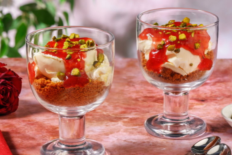 Verrines tendrement crémeuses à la fraise