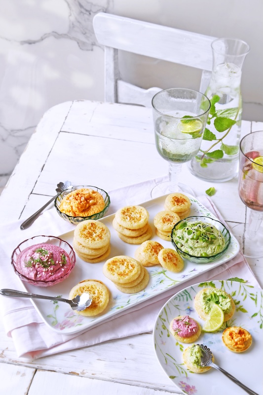 recette de Blinis et tartinades fromagères