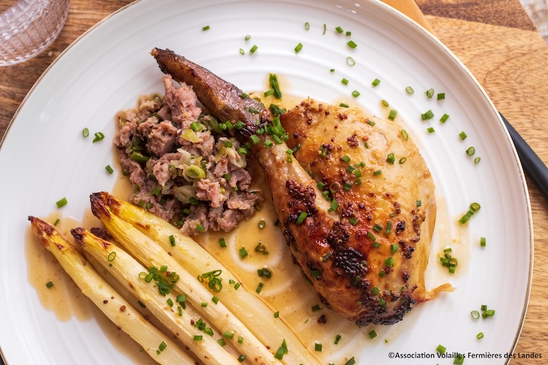 recette de Pintade aux asperges