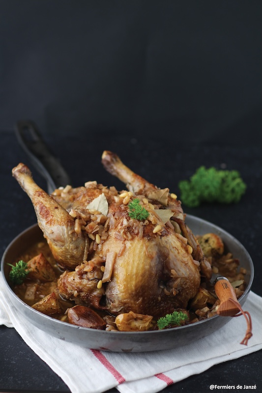 recette de Pintade farcie aux figues