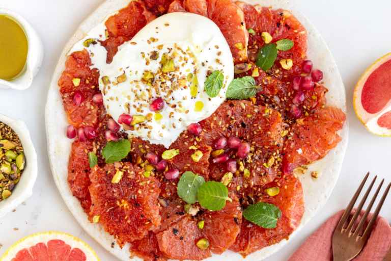 Carpaccio de pomelo rôti