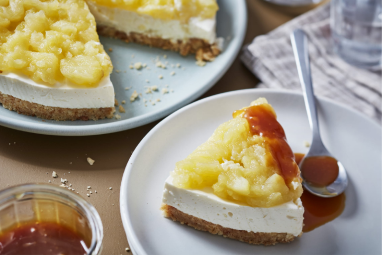 Cheesecake aux pommes et caramel