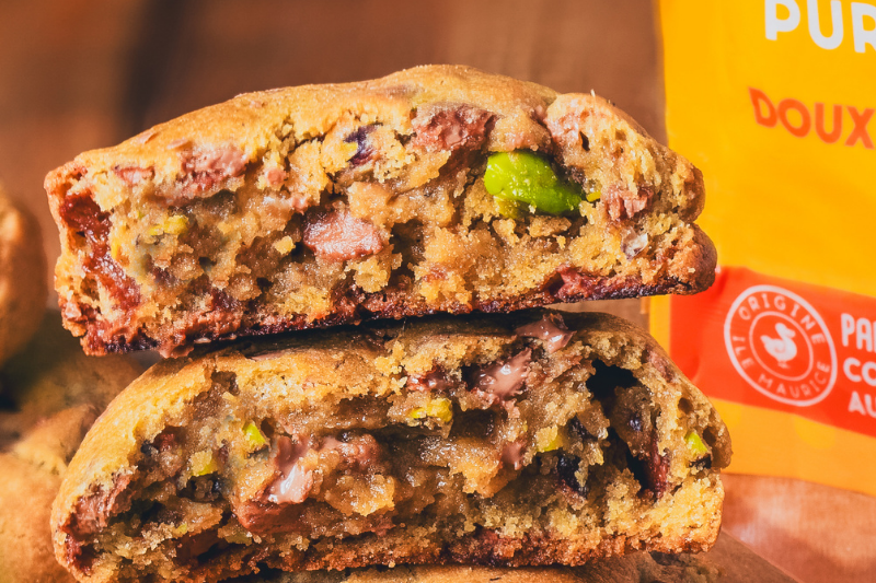 Cookies aux pistaches et chocolat au lait
