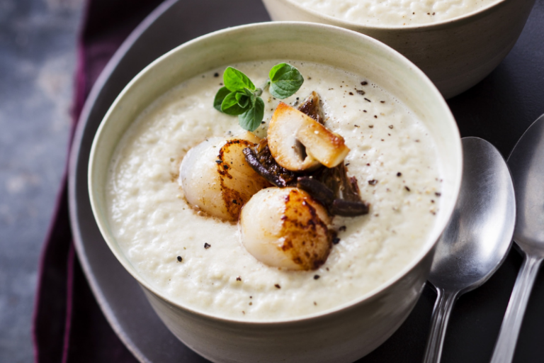 Crème d’endive aux Saint-Jacques