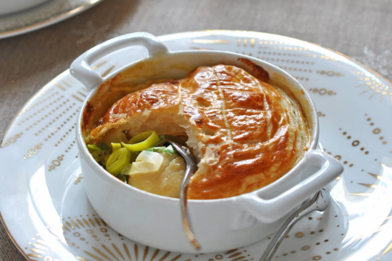 Feuilletés de Saint-Jacques au poireau