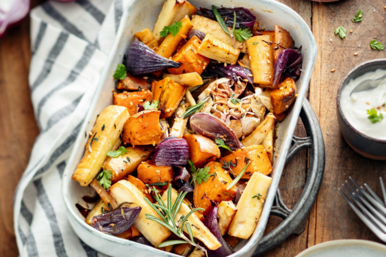 Légumes rôtis sauce tahin