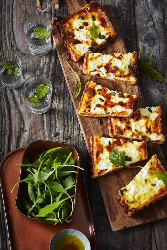 recette de Tarte au potimarron chèvre frais