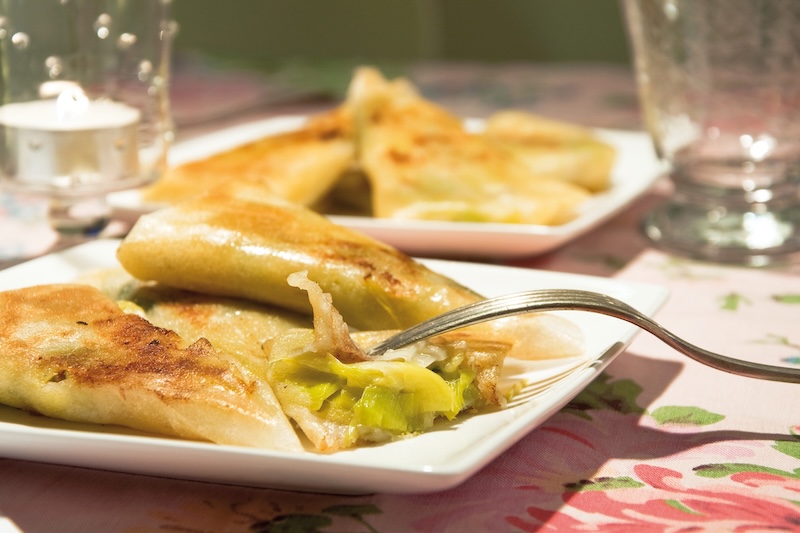 recette de Samoussas de poireaux au parmesan