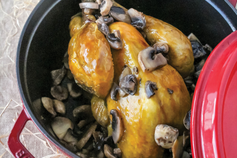 Pintade flambée au Cognac