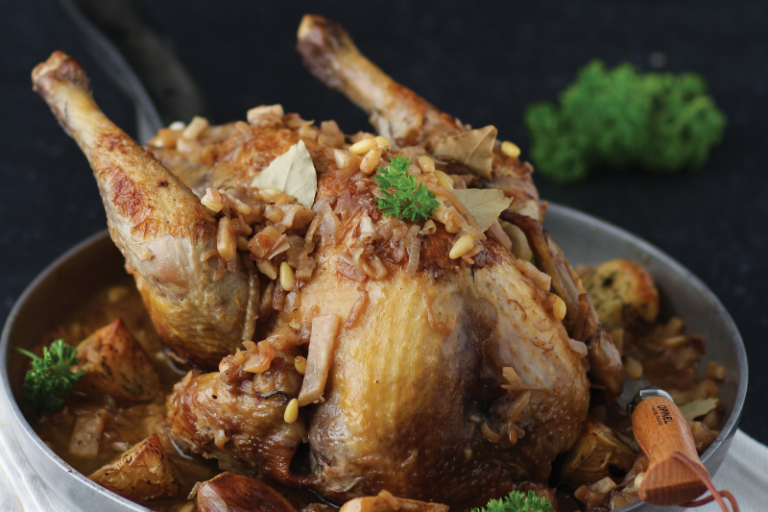 Pintade farcie aux figues