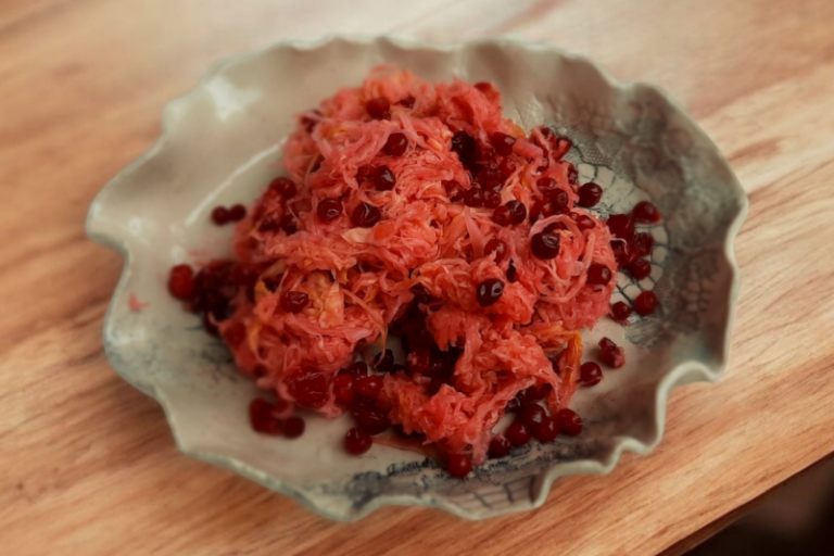 Salade de choucroute aux airelles rouges