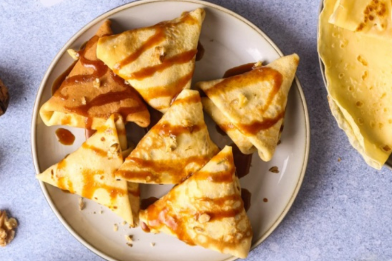 Samossas de crêpes pomme-caramel