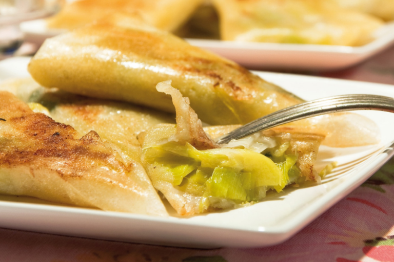 Samoussas de poireaux au parmesan