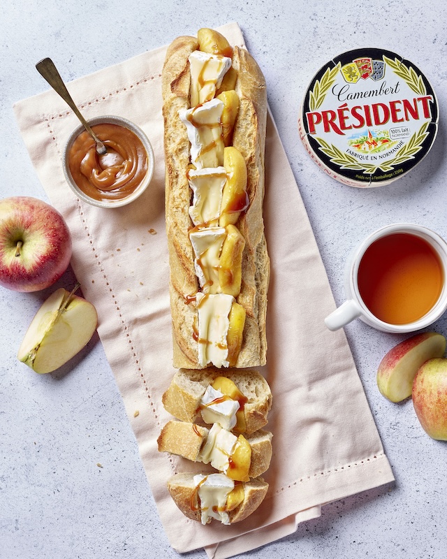 recette de Baguette au camembert façon Tatin