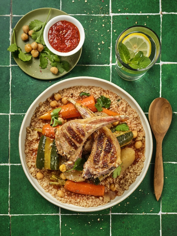 recette de Couscous rapide aux côtelettes d’agneau