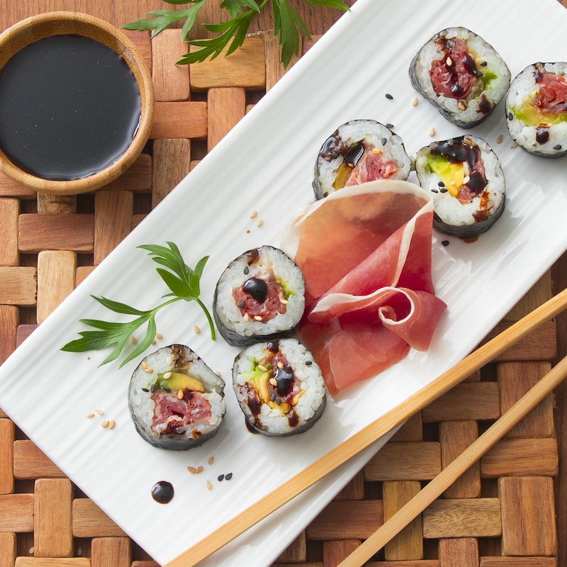 recette Hosomaki au jambon de Parme et avocat