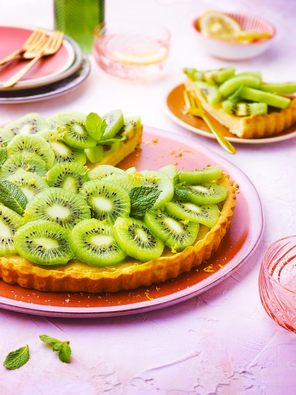 recette de Tarte aux kiwis à la crème citronnée