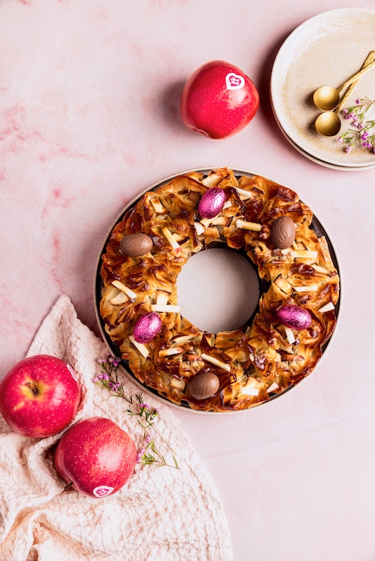 recette de Nid de Pâques pomme chocolat