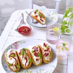 recette de Pancakes chantilly basilic et rhubarbe