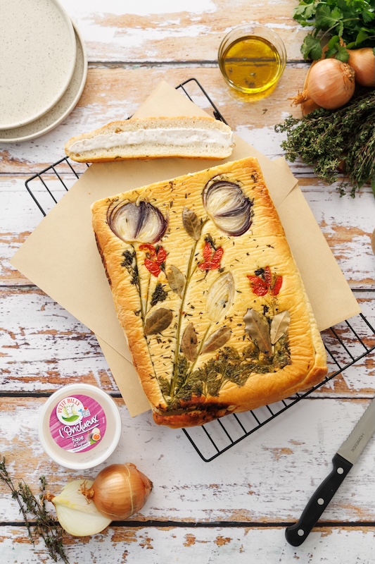 recette de Focaccia fleurie au Petit Billy