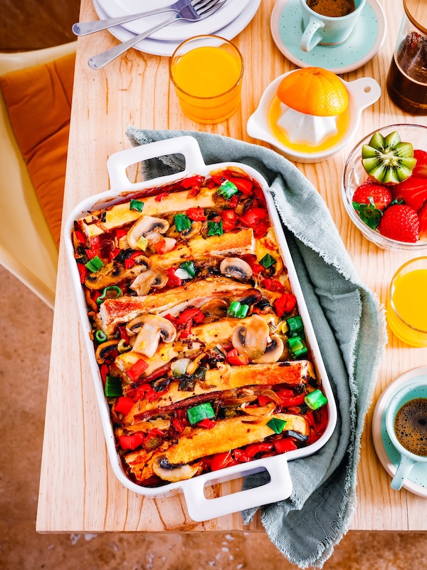 recette de Pain perdu salé aux légumes
