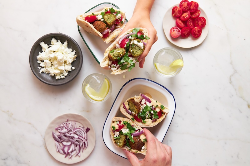 recette de Pita aux falafels et houmous