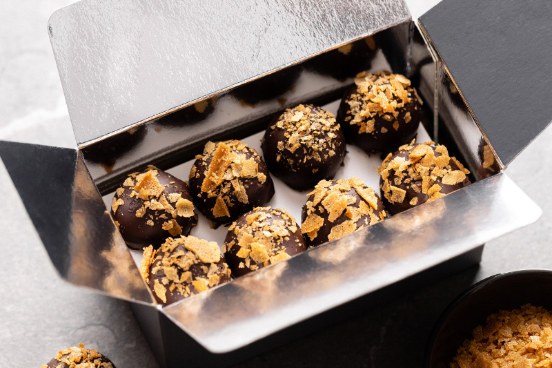 Bonbons au praliné et Crêpes Dentelle