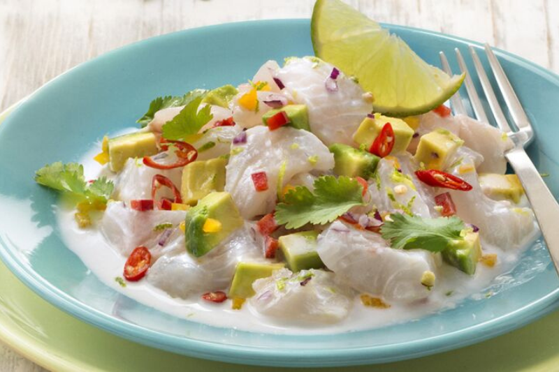 Ceviche de daurade au lait de coco