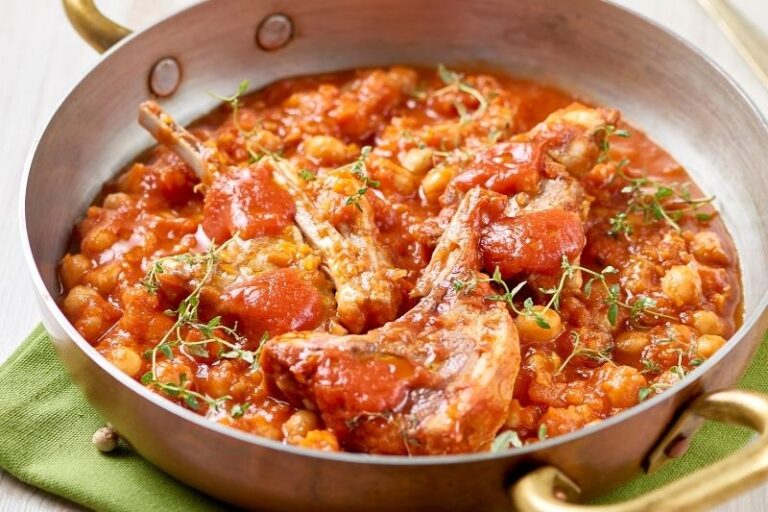 Côtelettes d’agneau pois chiches