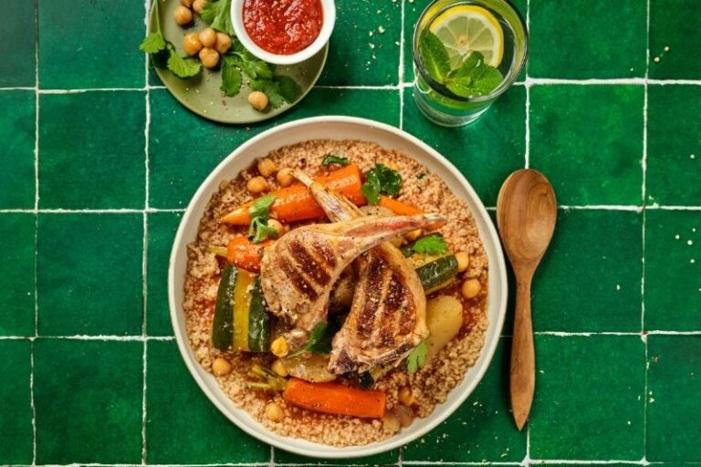 Couscous rapide aux côtelettes d’agneau